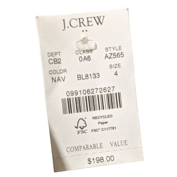 NEW J.Crew Factory Original schoolboy blazer Navy AZ565 women's size 4 - Picture 6 of 9